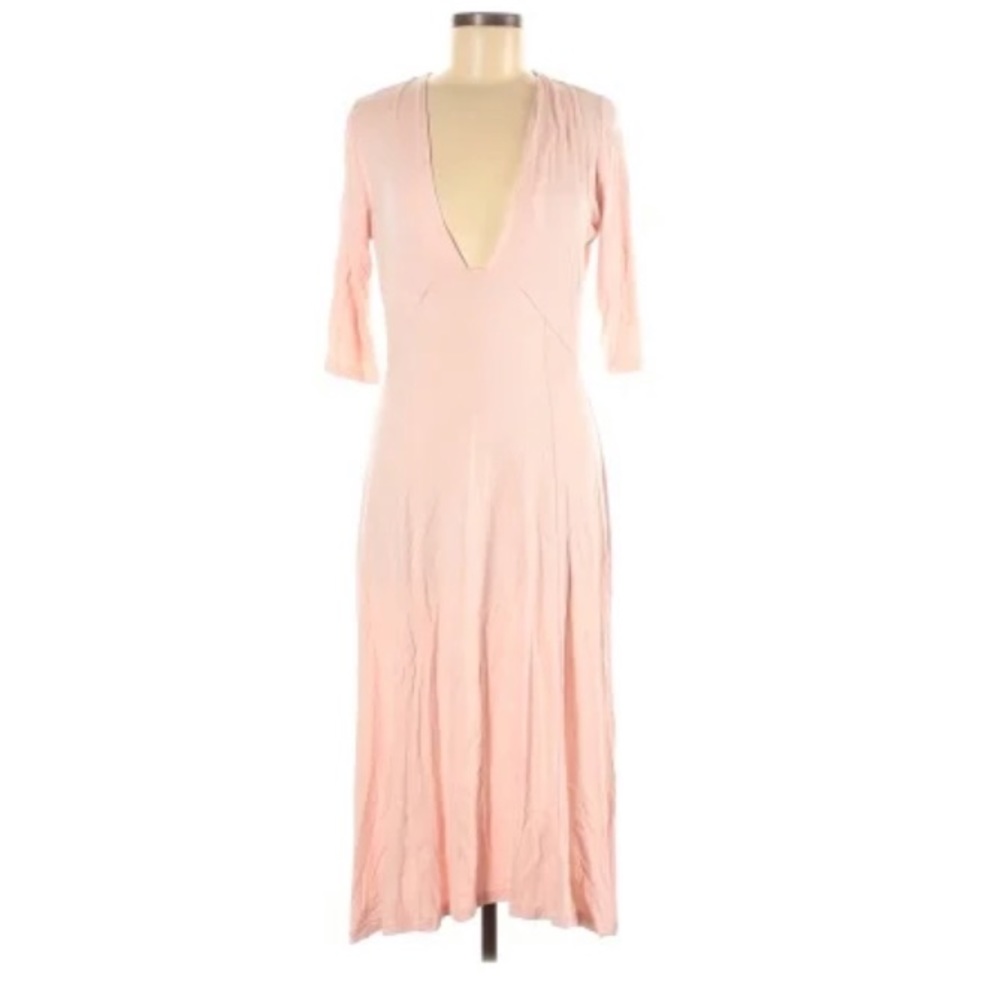 ASOS Deep V MIDI Dress - Picture 1 of 2